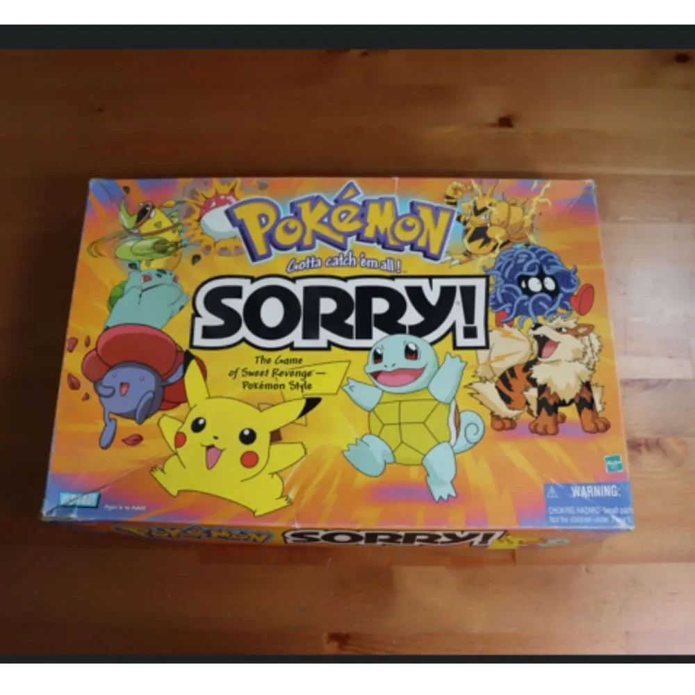 Vintage 2000 Pokémon SORRY! Board Game Parker Brothers Hasbro Used